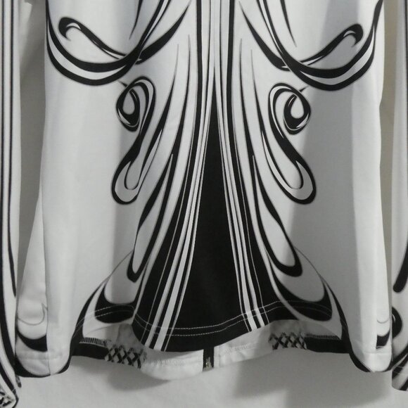 CATWALK | medium | White Zip-Up Jacket With Incredible All-Over Print Design - Picture 13 of 15
